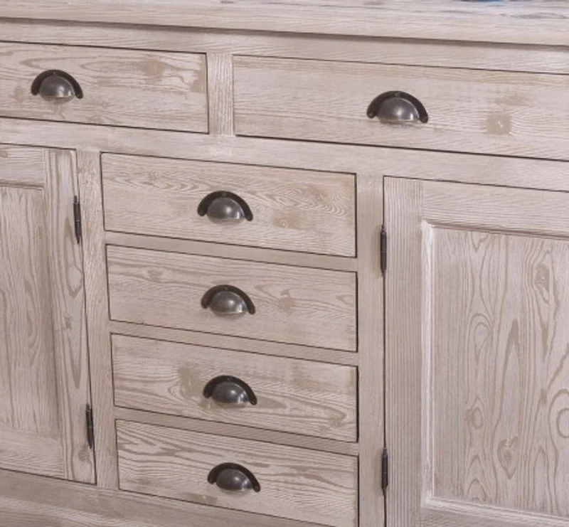 Casa Padrino Sideboard im Landhausstil mit 4 Glastüren und 8 Schubladen, 245 x 47 x 225 cm