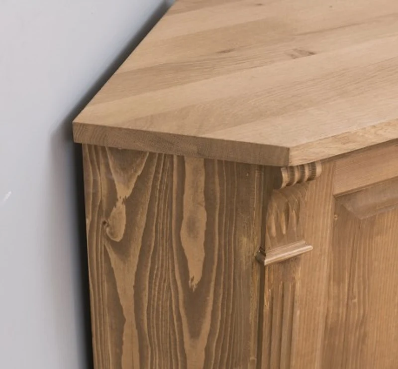Casa Padrino Sideboard im Landhausstil mit 2 Türen und Eichenholzplatte, 110 x 52 x 78 cm