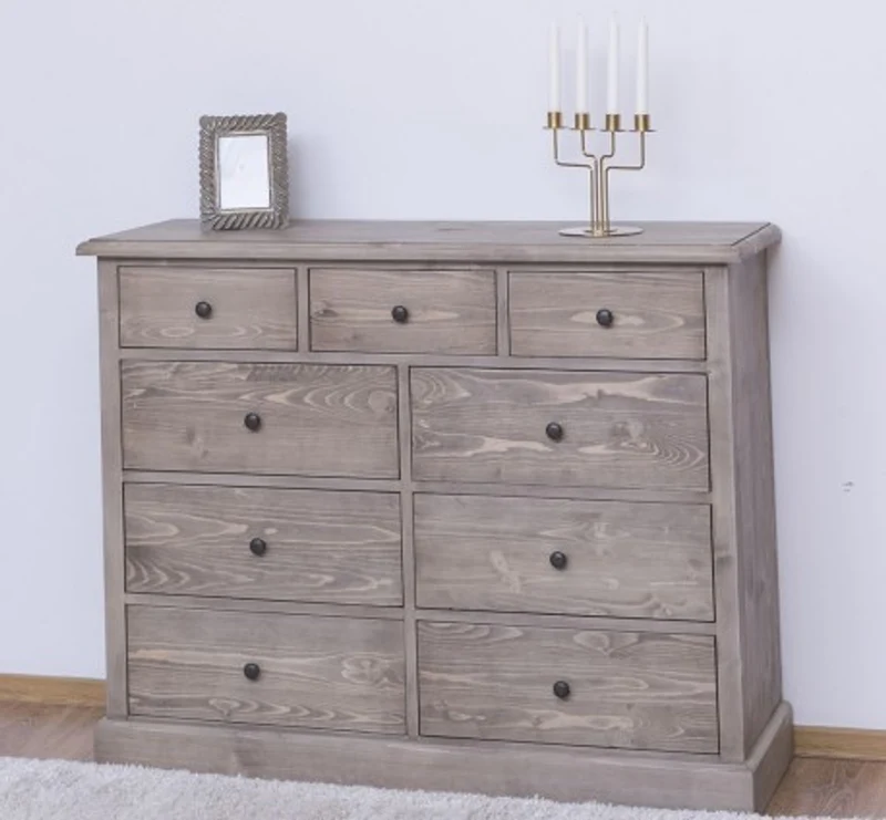 Casa Padrino Kommode im Landhausstil mit 9 Schubladen, 122 x 41 x 97 cm