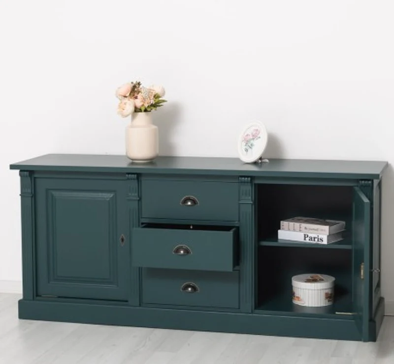 Casa Padrino Sideboard im Landhausstil mit 2 Türen und 3 Schubladen, 179 x 51 x 78 cm