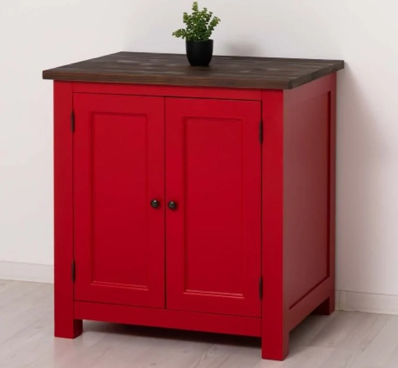 Casa Padrino Küchenschrank im Landhausstil mit 2 Türen, 86 x 65 x 90 cm