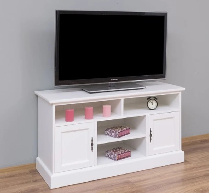 Casa Padrino TV Schrank im Landhausstil mit 2 Türen, 129 x 50 x 70 cm