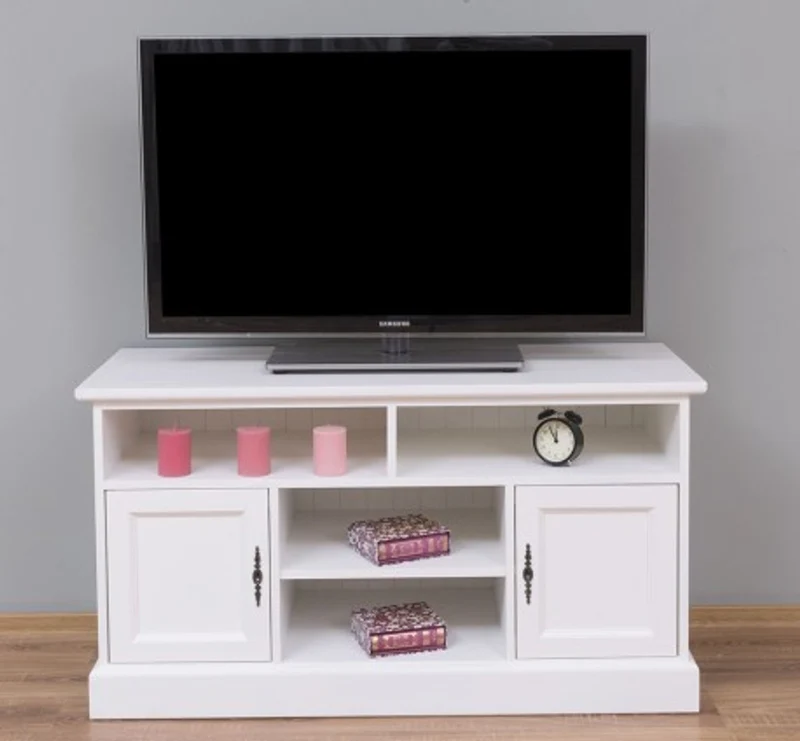 Casa Padrino TV Schrank im Landhausstil mit 2 Türen, 129 x 50 x 70 cm