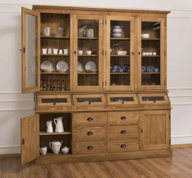 Casa Padrino Sideboard im Landhausstil mit 2 Türen und 6 Schubladen, 214 x 50 x 226 cm