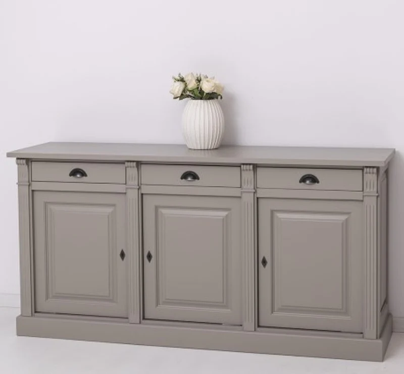 Casa Padrino Sideboard im Landhausstil mit 3 Türen und 3 Schubladen, 179 x 51 x 90 cm