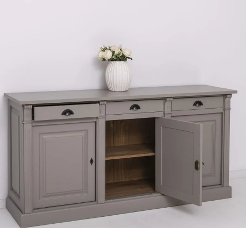 Casa Padrino Sideboard im Landhausstil mit 3 Türen und 3 Schubladen, 179 x 51 x 90 cm