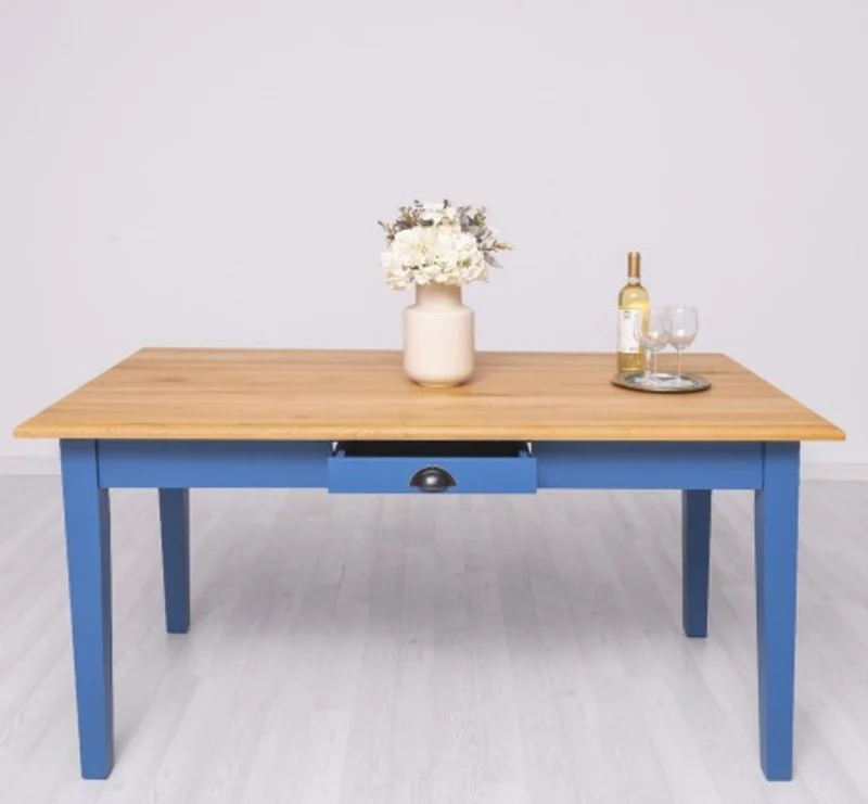 Casa Padrino Esstisch im Landhausstil mit Eichenholzplatte, 160 x 90 x 78 cm