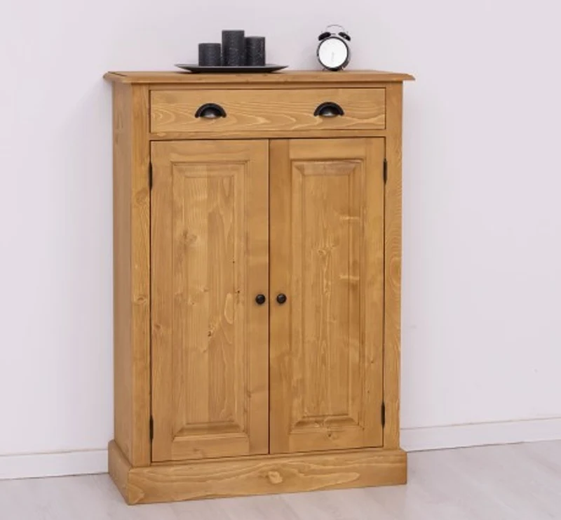 Casa Padrino Schrank im Landhausstil mit 2 Türen und 1 Schublade, 85 x 35 x 120 cm