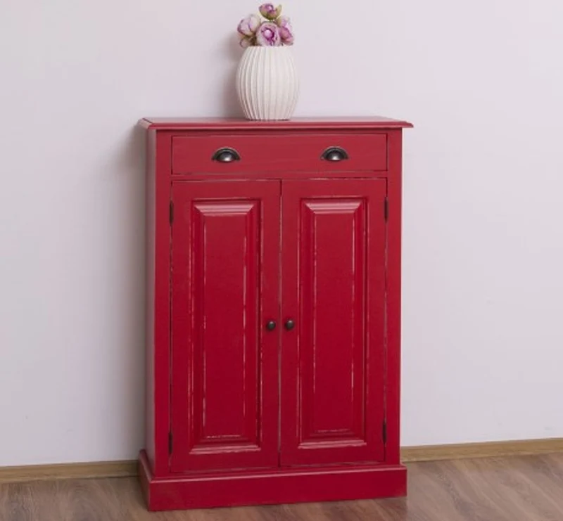Casa Padrino Schrank im Landhausstil mit 2 Türen und 1 Schublade, 85 x 35 x 120 cm