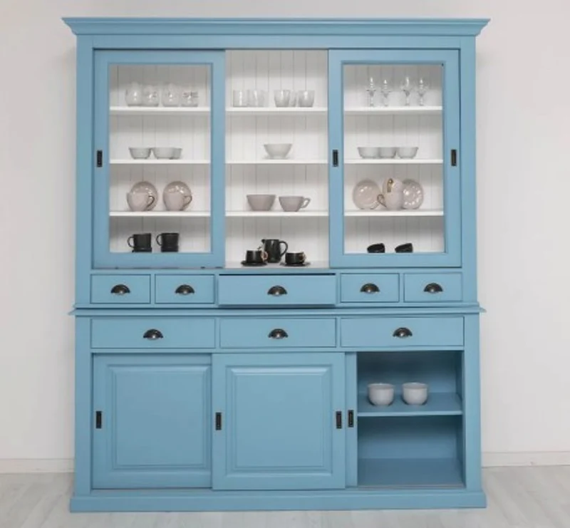 Casa Padrino Sideboard im Landhausstil mit 3 Schiebetüren, 199 x 48 x 225 cm