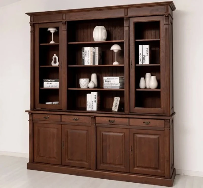 Casa Padrino Bücherregal im Landhausstil, 219 x 51 x H 190 cm
