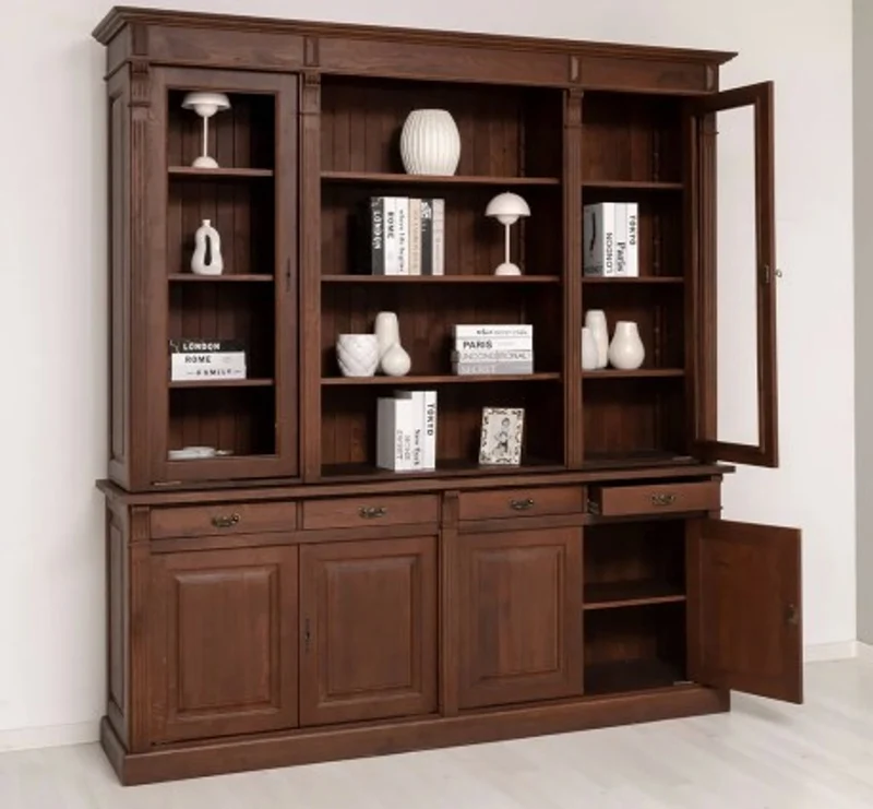 Casa Padrino Bücherregal im Landhausstil, 219 x 51 x H 190 cm