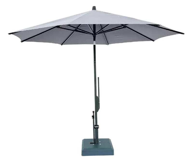 Casa Padrino Luxus Sonnenschirm Anthrazit / Grau - Quadratischer Gartenschirm mit Aluminium Mast und Polyacryl Bezug - 250 x 250 cm