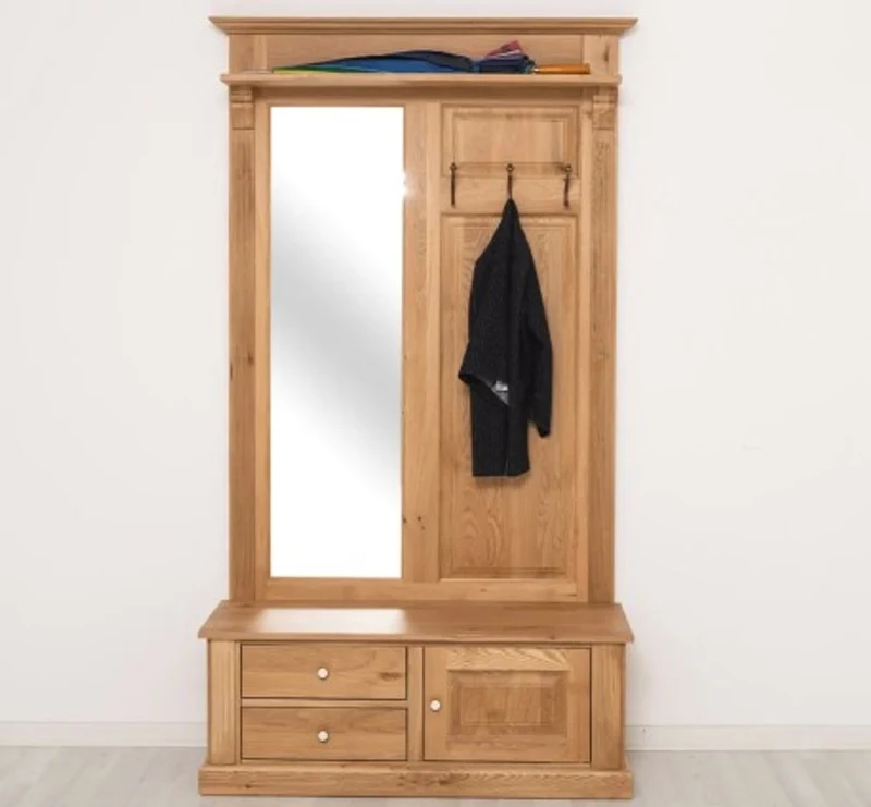 Casa Padrino Garderobe im Landhausstil mit 2 Schubladen, 121 x 41 x 210 cm