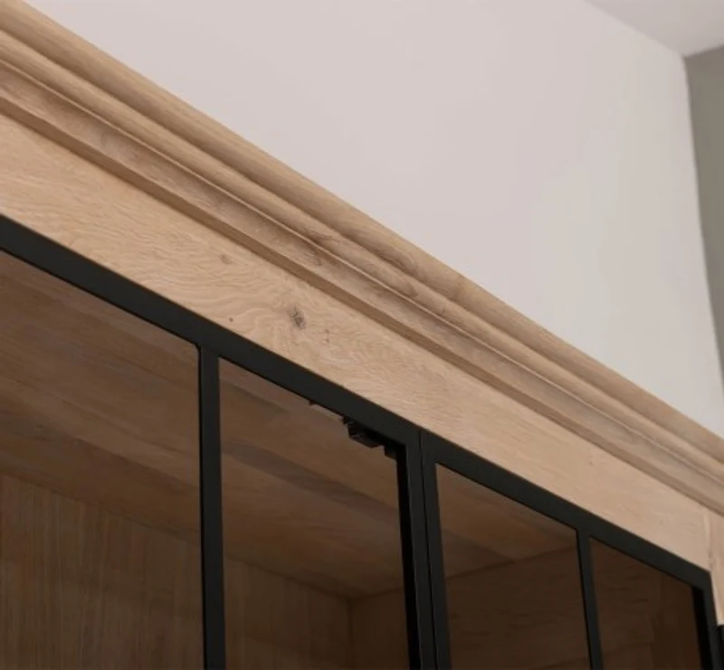 Casa Padrino Vitrine im Landhausstil, 130 x 50 x 230 cm