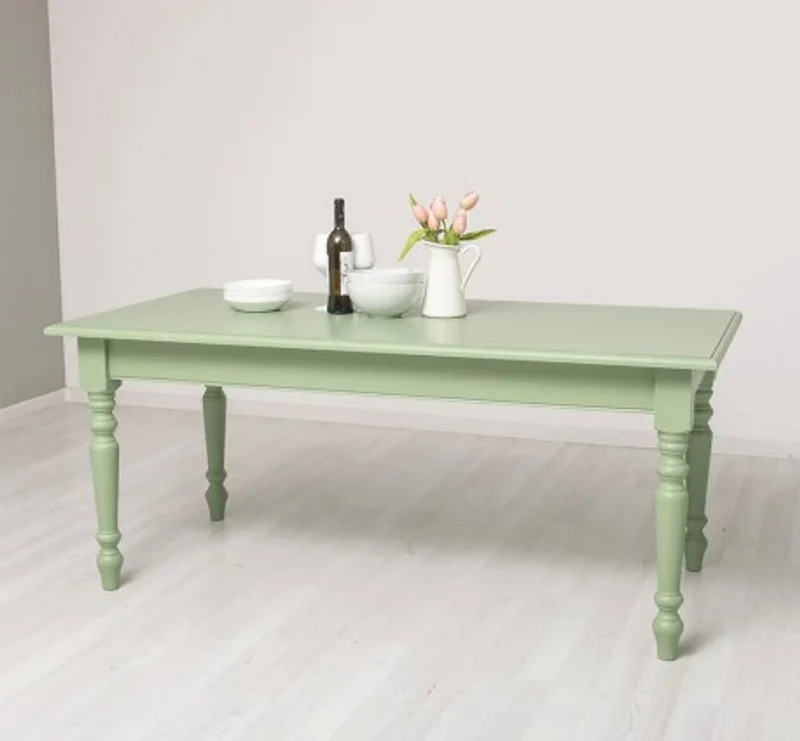 Casa Padrino Esstisch im Landhausstil Hellgrün, 180 x 90 x 78 cm
