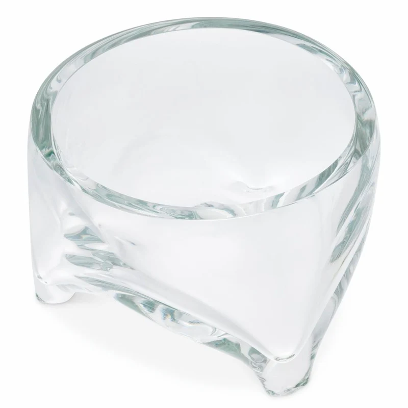 Casa Padrino Luxus Glas Schüssel Ø 25 x H. 16 cm - Runde Deko Schüssel aus mundgeblasenem Glas - Deko Accessoires - Luxus Qualität