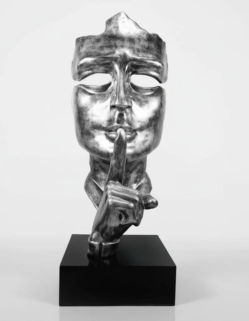 Casa Padrino Luxus Deko Skulptur Statue Gold Patina Gesichtsmaske H. 170 cm - Riesige Gartenskulptur - Lebensgroße Skulptur - XXL Deko Skulptur - XXL Deko Figur