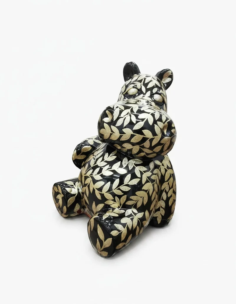 Casa Padrino Luxus Deko Skulptur Nilpferd Sitzend Hindi H. 95 cm - Deko Skulptur - Deko Figur - Tierfigur - Gartendeko
