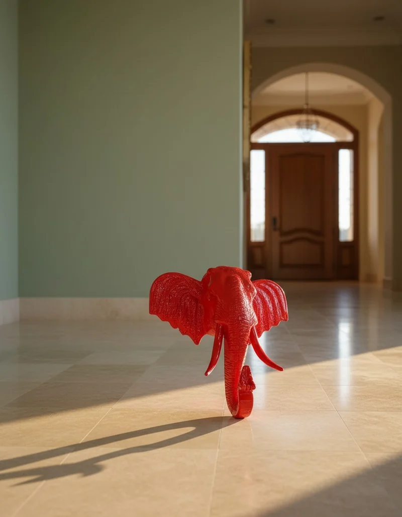 Casa Padrino Luxus Deko Skulptur Elefant Trophäe H. 105 cm - Riesige Gartenskulptur - Lebensgroße Skulptur - XXL Deko Skulptur - XXL Deko Figur