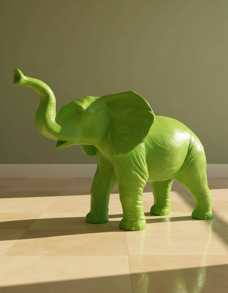 Casa Padrino Luxus Deko Skulptur Elefant H. 115 cm - Riesige Gartenskulptur - Lebensgroße Skulptur - XXL Deko Skulptur - XXL Deko Figur