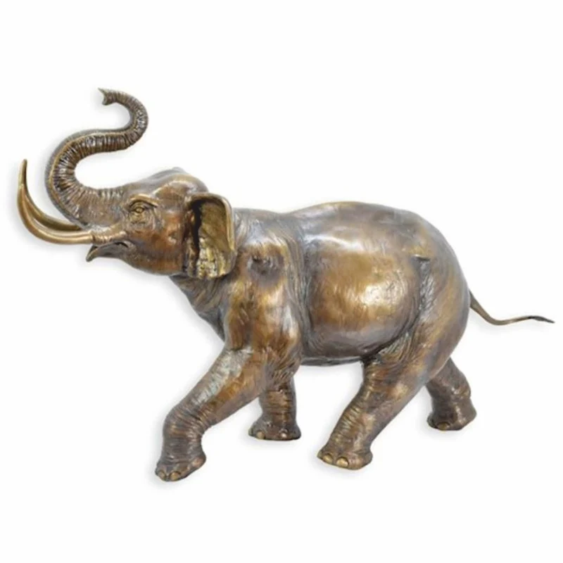 Casa Padrino Luxus Deko Bronze Skulptur Elefant 88 cm - Bronze Figur - Bronze Tierfigur - Deko Accessoires