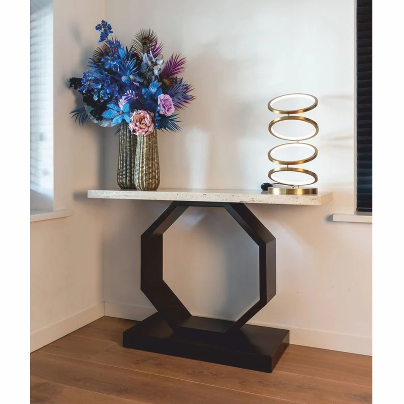 Casa Padrino Luxus LED Tischleuchte Gold Ø 25 x H. 53 cm - Runde Schreibtischleuchte