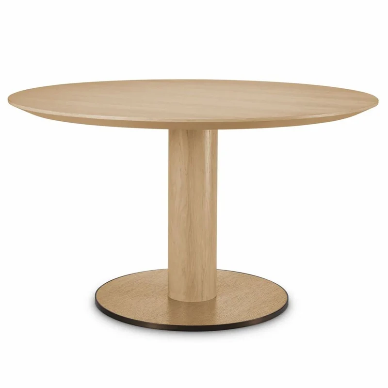 Casa Padrino Luxus Esstisch Naturfarben / Bronze Ø 132 cm - Esszimmer Möbel