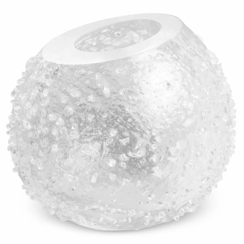 Casa Padrino Luxus Glas Vase Ø 26 x H. 24 cm - Mundgeblasene Blumenvase - Deko Blumenvase - Deko Accessoires - Deko Glas Vasen - Luxus Accessoires
