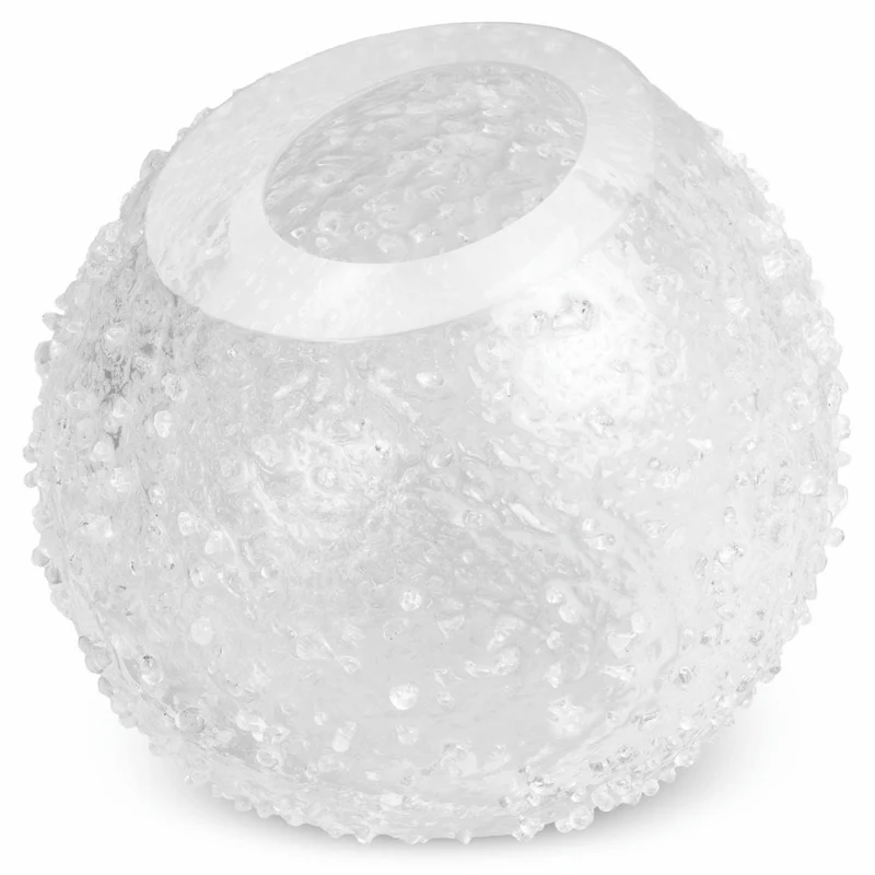 Casa Padrino Luxus Glas Vase Ø 26 x H. 24 cm - Mundgeblasene Blumenvase - Deko Blumenvase - Deko Accessoires - Deko Glas Vasen - Luxus Accessoires