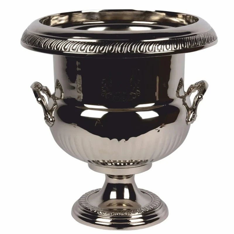 Casa Padrino Barock Weinkühler Silber H. 37 cm - Barock Champagnerkühler
