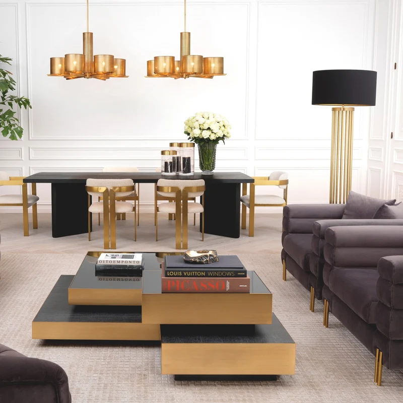 Eichholtz Floor Lamp Condo Antik Messing - Stehleuchte mit Stabsäule ohne Schirm