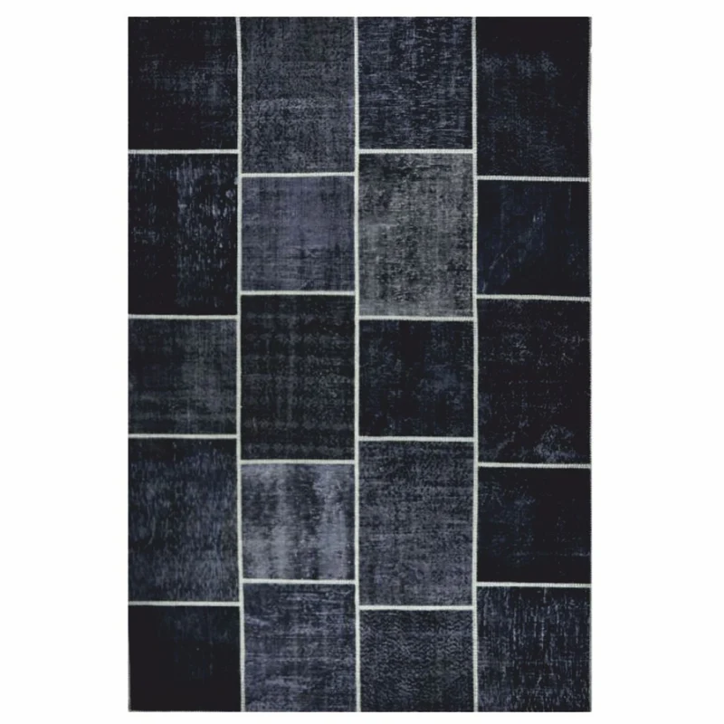 Casa Padrino Luxus Teppich Schwarz / Oliv 300 x 200 cm - Rechteckiger Wollteppich - Wohnzimmer Teppich - Hotel Teppich