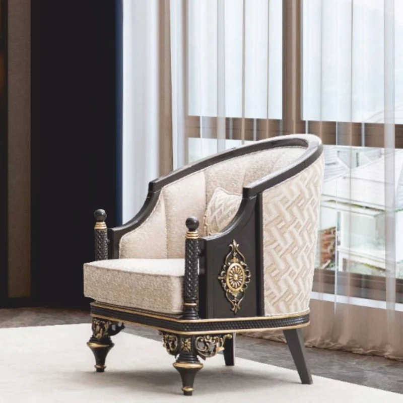Casa Padrino Luxus Barock Wohnzimmer Set Beige / Braun / Gold - Barock Möbel