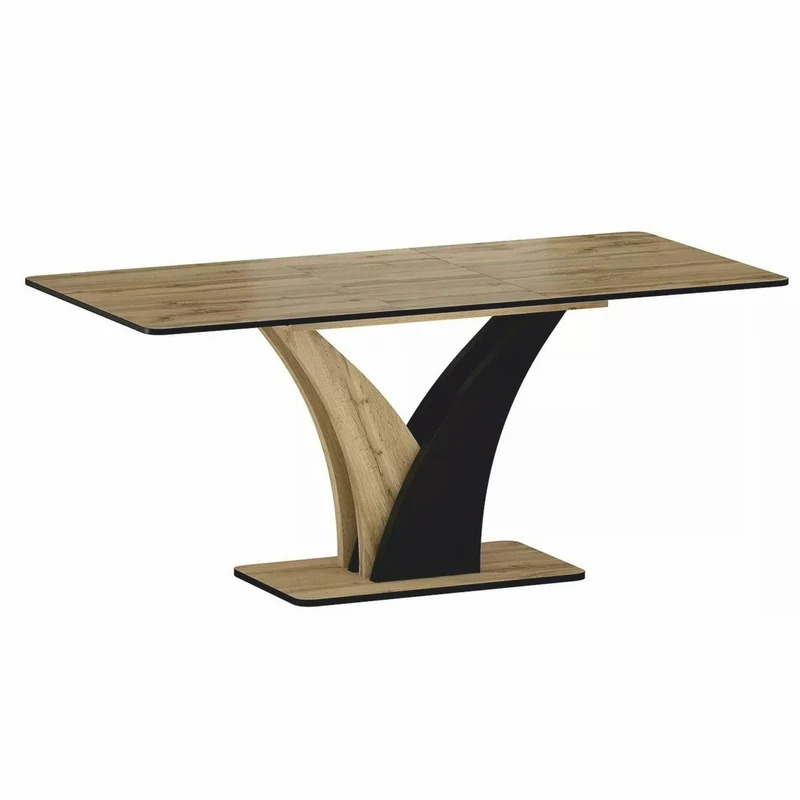 Casa Padrino Esstisch Braun / Schwarz 120-160 cm - Ausziehbarer Küchentisch