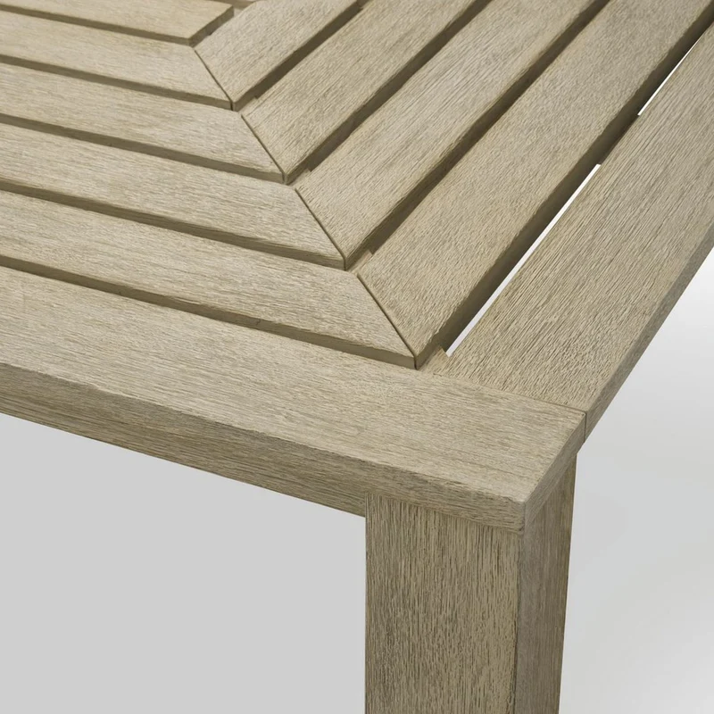 Casa Padrino Luxus Gartentisch Grau 240 cm - Teakholz Garten Esstisch - Garten Möbel