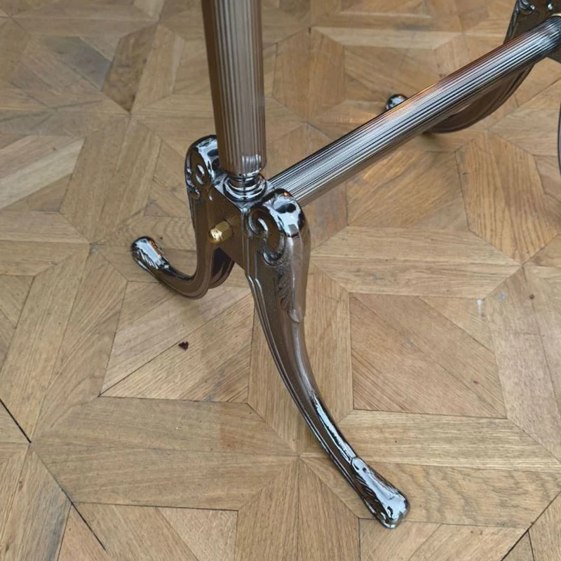 Casa Padrino Luxus Barock Standspiegel Silber / Gold H. 165 cm - Schwenkbarer Spiegel - Barock Möbel - Made in Italy