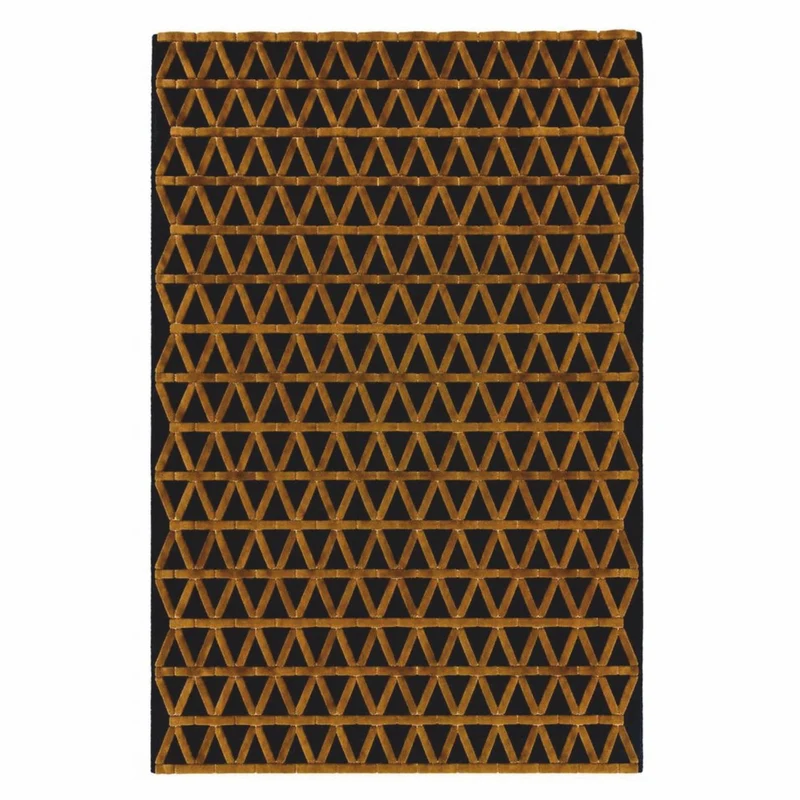 Casa Padrino Luxus Teppich Schwarz / Braun 301 x 202 cm - Rechteckiger Wollteppich