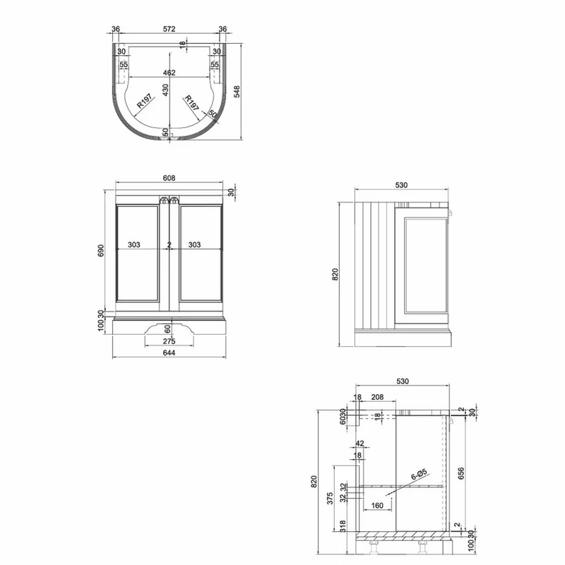 Casa Padrino Landhausstil Waschbeckenschrank Matt Schwarz H. 93 cm - Badezimmer Möbel