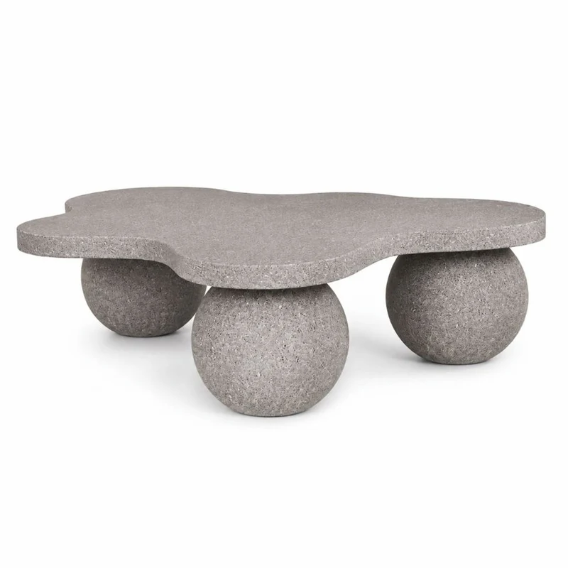Casa Padrino Luxus Beton Couchtisch Grau 140 cm - Wohnzimmer & Garten Möbel