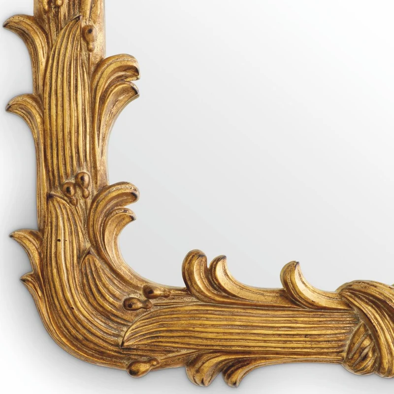 Casa Padrino Luxus Barock Mahagoni Spiegel Antik Gold H. 129 cm - Barock Möbel