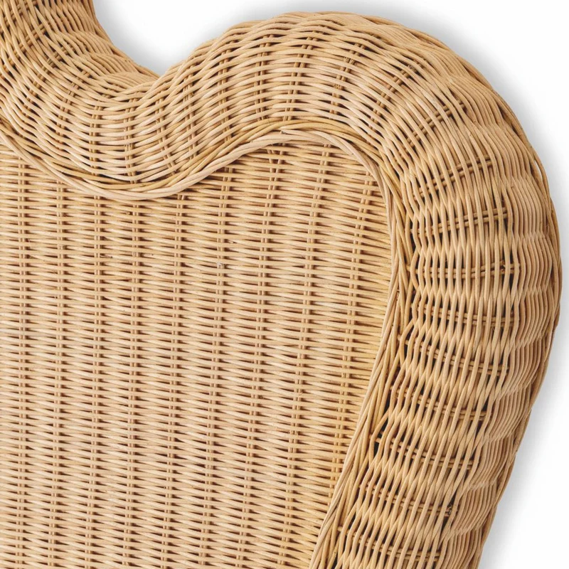 Casa Padrino Luxus Rattan Bett-Kopfteil Naturfarben 228 cm - Luxus Schlafzimmer Möbel