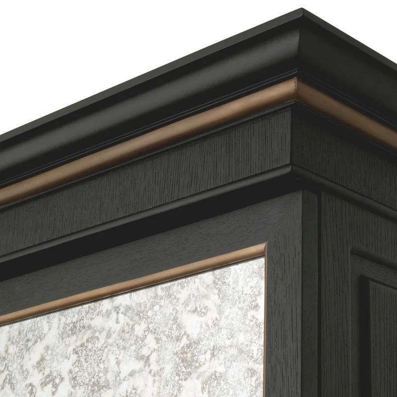 Casa Padrino Luxus Barschrank Schwarz 153 x H. 250 cm - Luxus Bar Möbel