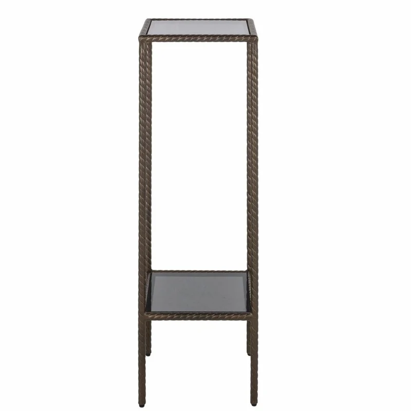 Casa Padrino Luxus Säule Bronze / Schwarz H. 91 cm - Luxus Wohnzimmer Möbel