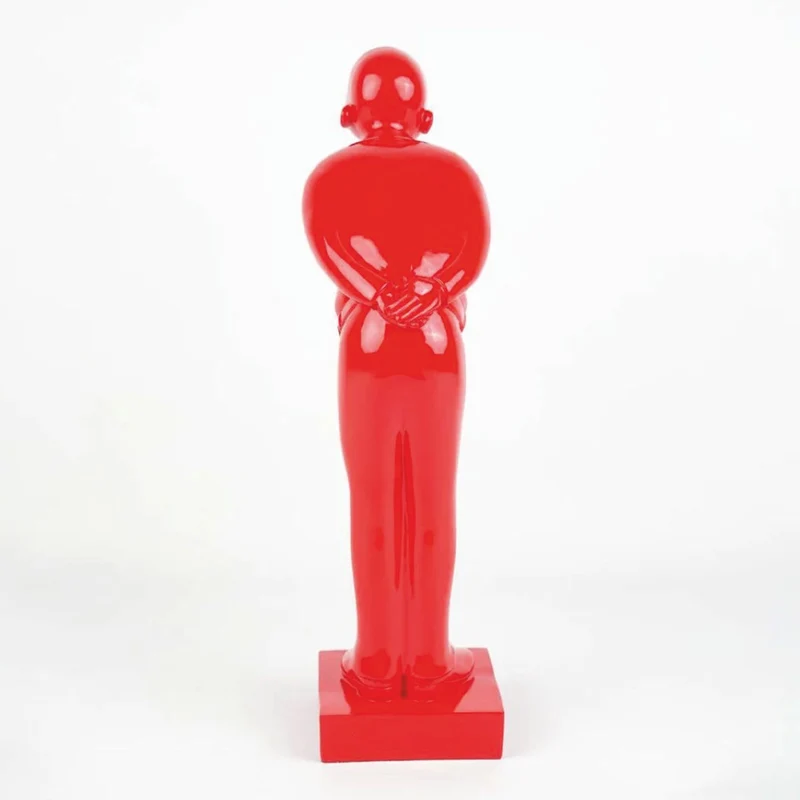 Casa Padrino XXL Deko Skulptur Rot H. 160 cm - Große Deko Figur