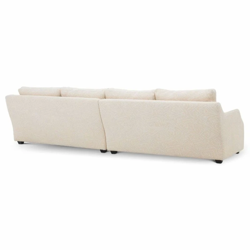 Casa Padrino Luxus Sofa Creme / Schwarz 325 cm - Hotel Möbel - Wohnzimmer Möbel - Luxus Möbel - Luxus Interior