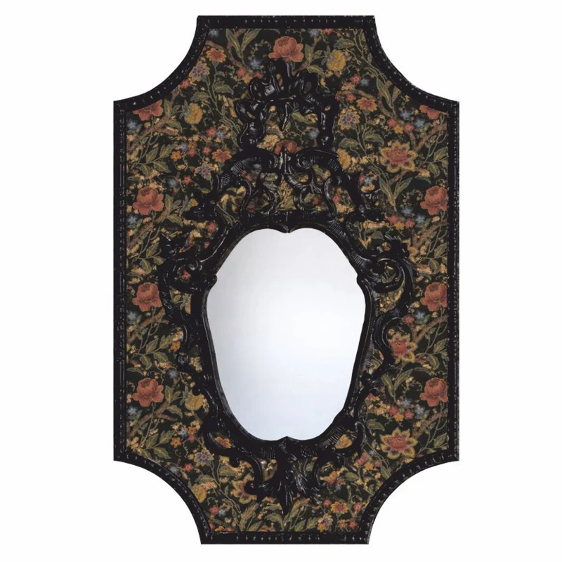 Casa Padrino Luxus Barock Spiegel Bunt / Schwarz H. 99 cm - Barock Möbel - Made in Italy