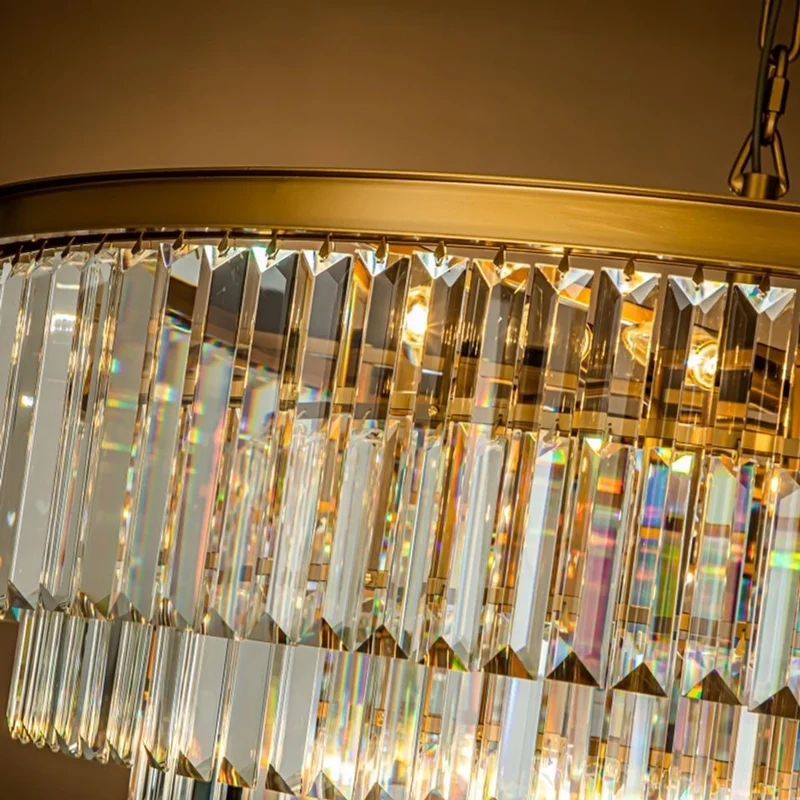 Casa Padrino Luxus Kronleuchter Gold Ø 112 x H. 67 cm - Siebenstufiger Kristall Lüster