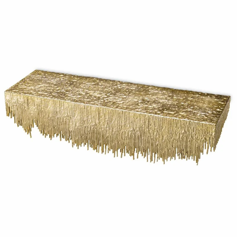 Casa Padrino Luxus Wandkonsole Gold 100 cm - Luxus Designer Möbel