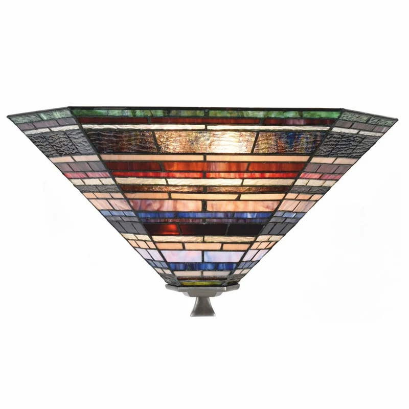 Casa Padrino Art Deco Tiffany Deckenleuchte Bunt 55 cm - Tiffany Leuchten